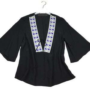 Leyendecker Beaded Silk blouse, M